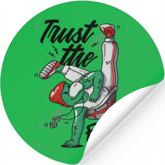 Breakdancer Turtle Character Stickers