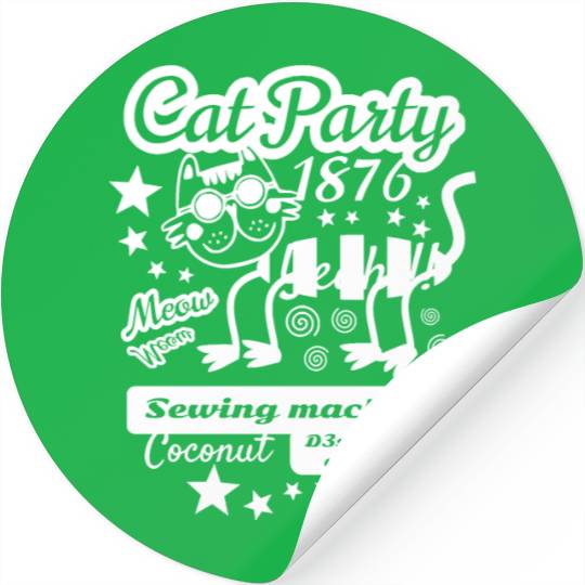 Cat Party Stickers