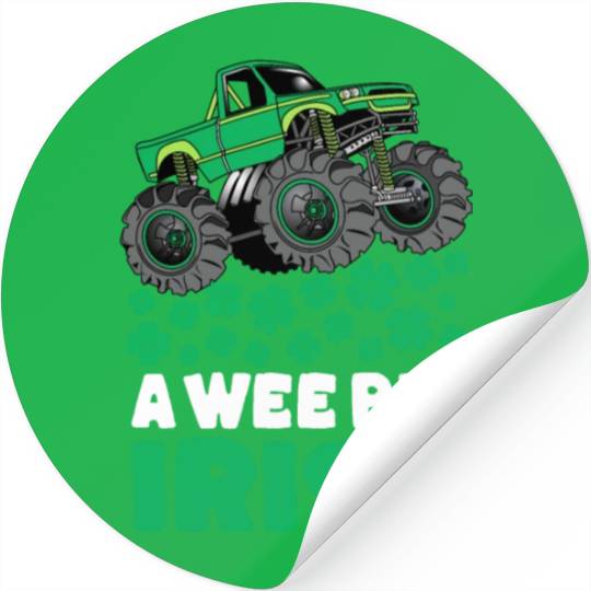 St Patricks Day A Wee Bit Irish T Rex Truck Stickers