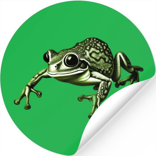 cute frog green Stickers
