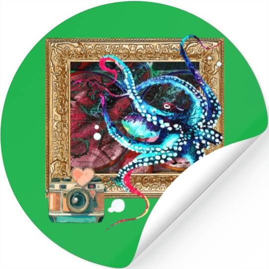 An Octopus, A Camera, And A Dark Map Stickers