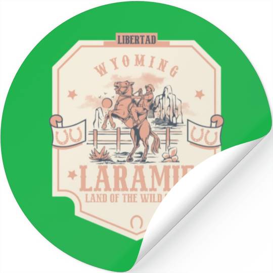 laramie wyoming wild west town Stickers