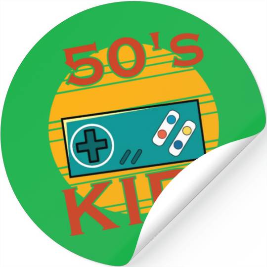 Gamer Kid Retro 50s 1950s Stickers
