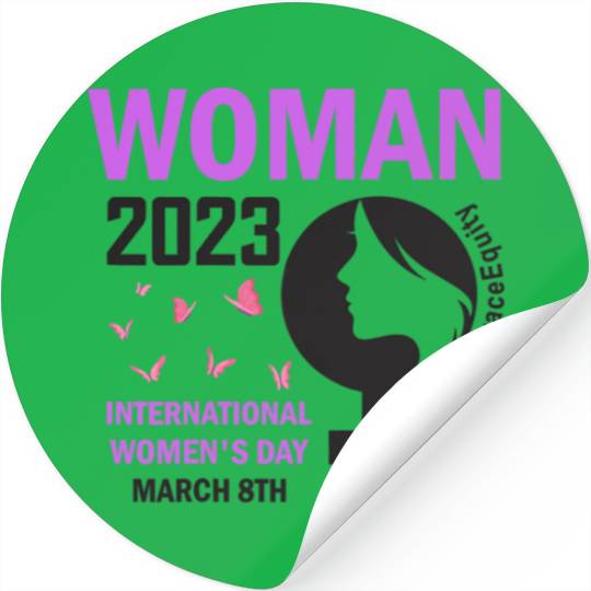 International Women's Day Embrace Equity 8 March Stickers
