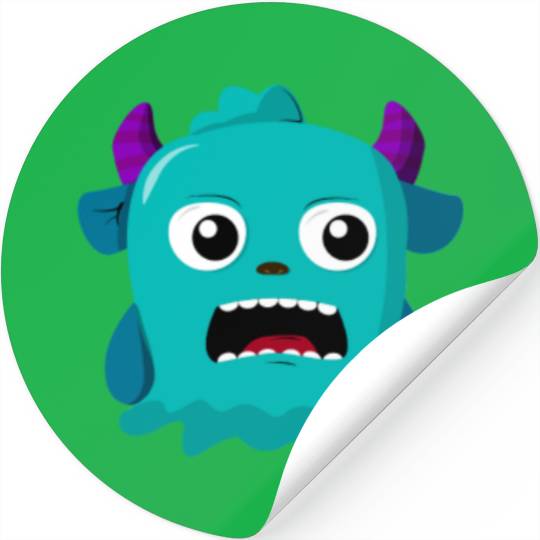 Mini monster catfish head Stickers