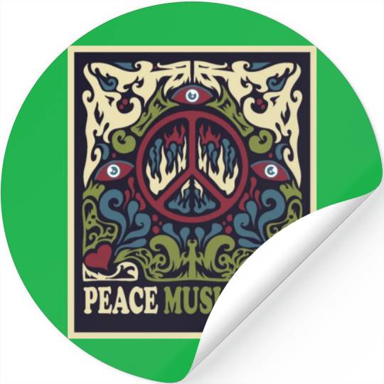 Psychedelic music Stickers