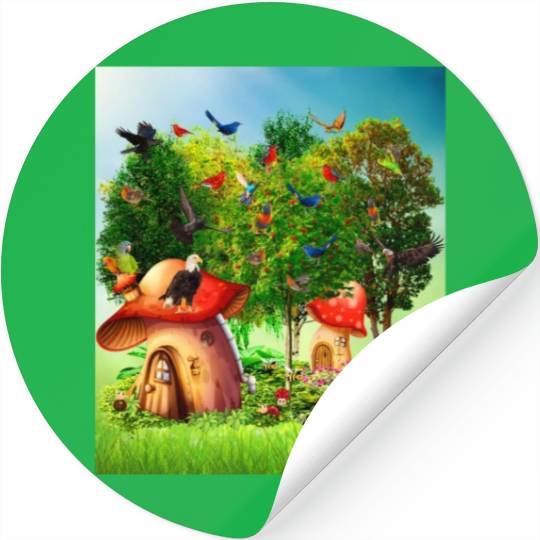 paradise forest Stickers