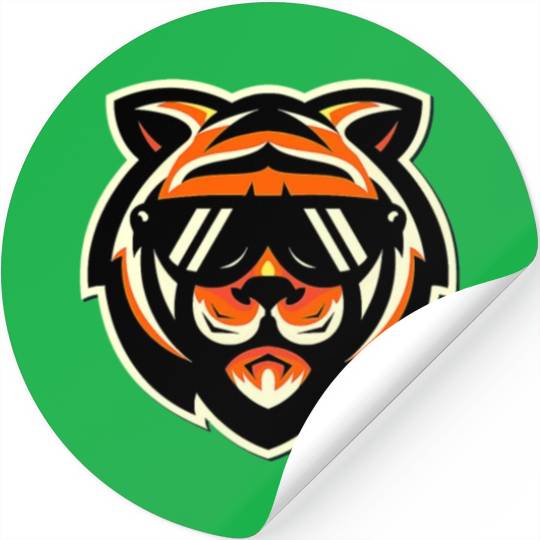 Cool Bengal Tiger with Sunglasses Stickers