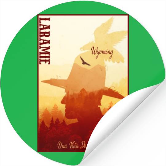 Laramie Wyoming wild west town Stickers