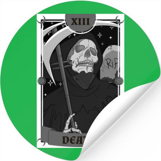 Anime Tarot Card Death Grim Reaper Occult Gothic W Stickers