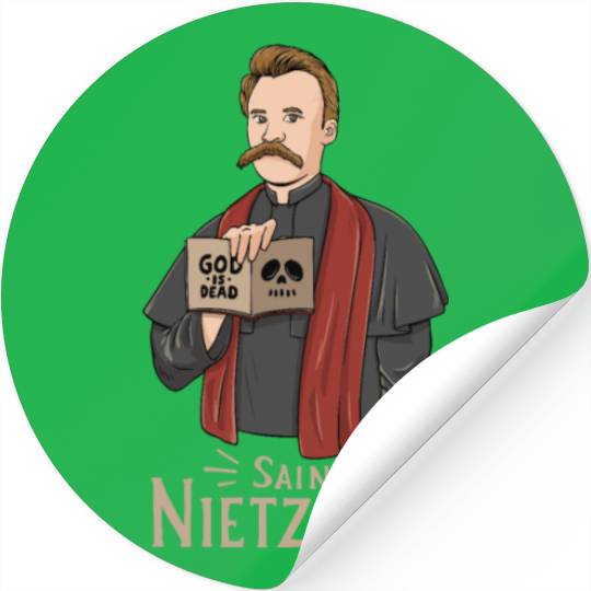 Saint Nietzsche Design for a Philosophy Student Stickers