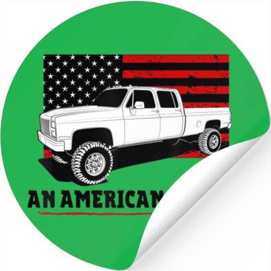 Lifted Square body truck American muscle Stickers 4x4