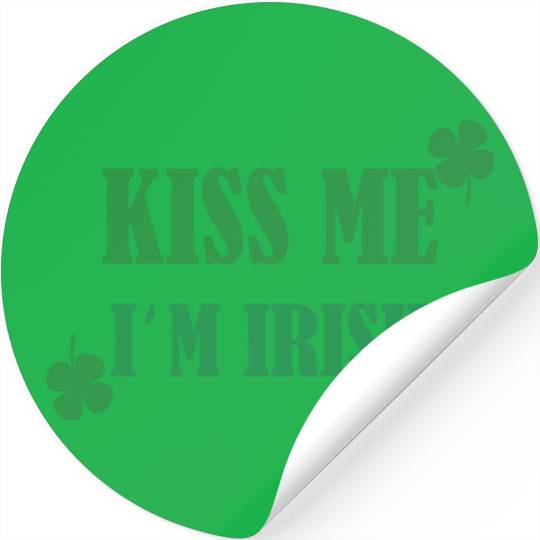 kiss me im irish Stickers