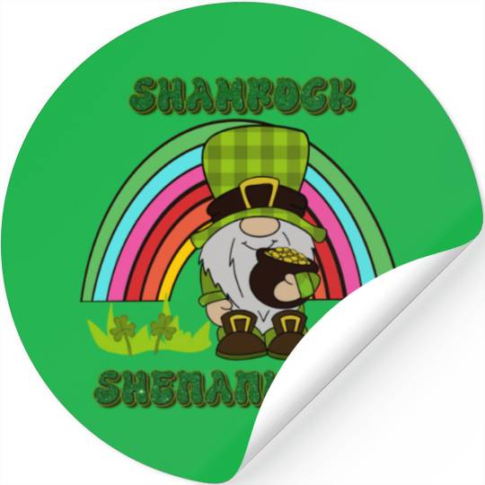 Shamrock Shenanigans Gnome Stickers