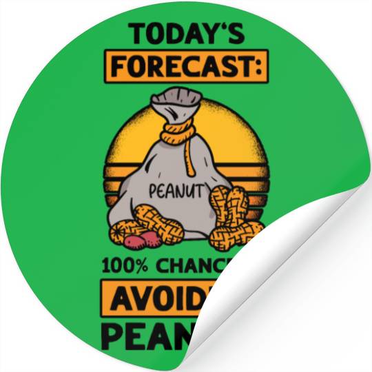 Today's Forecast 100% Chance Of Avoiding Peanuts Stickers