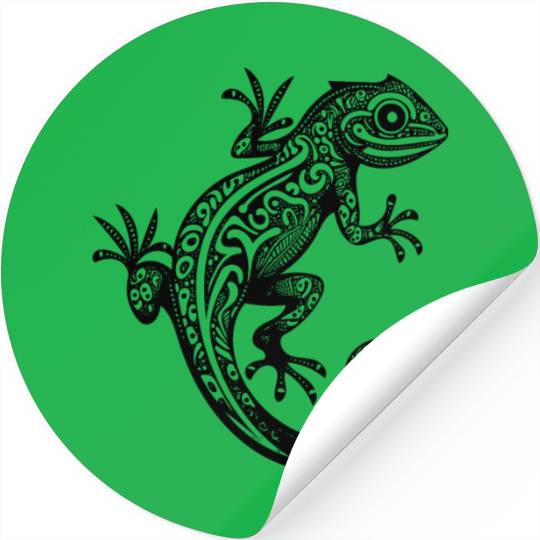 Cute T Tattoo Gecko On The Wall Stickers