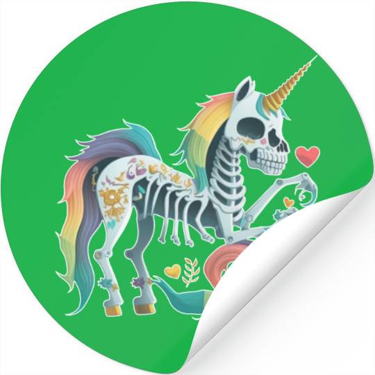 Unicorn Skeleton Stickers