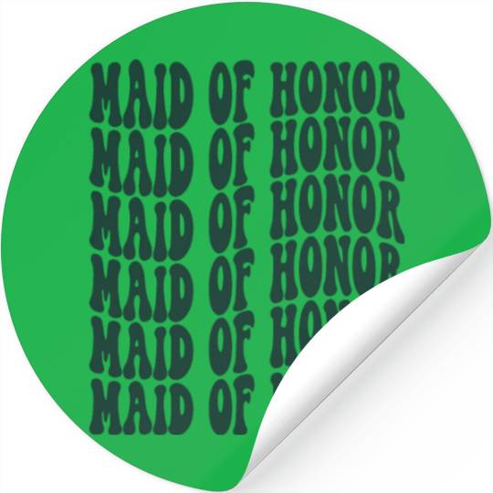 Bachelorette Party Maid Of Honor Emerald Green Stickers