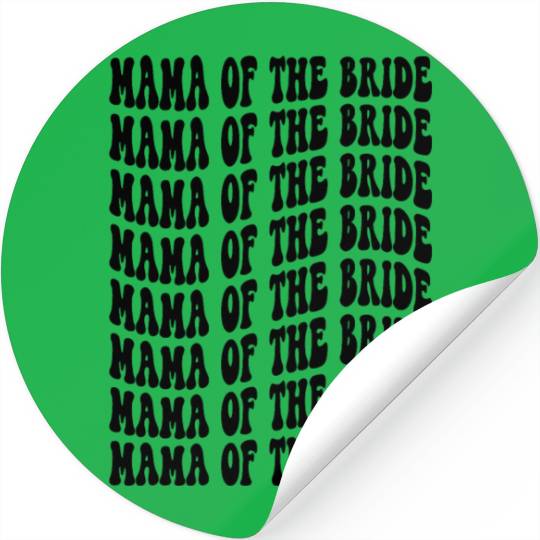 Mother of the Bride - Black Bridal Party Design Stickers