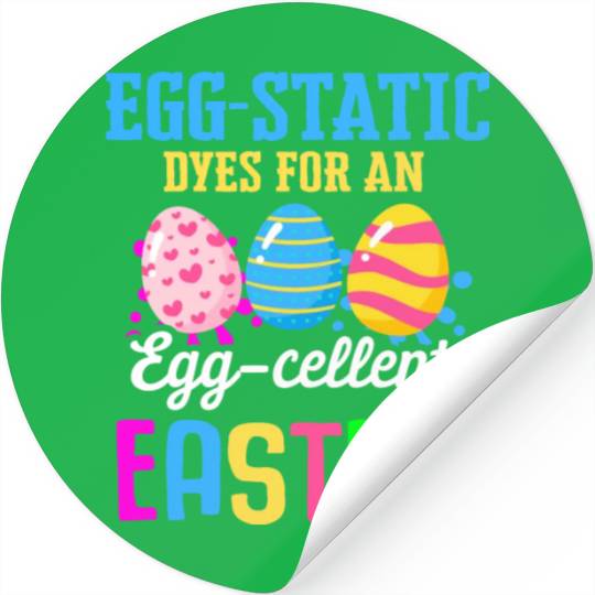 Easter Colorful Egg Dye Rabbit Egg Hunt Stickers