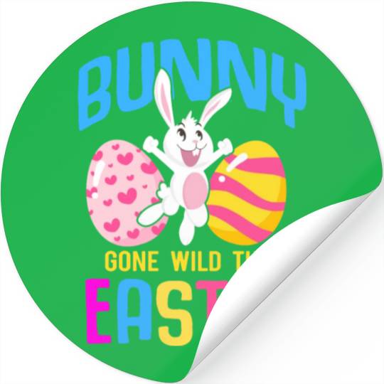 Easter Rabbit Easter Bunny Flowers Eggs Stickers