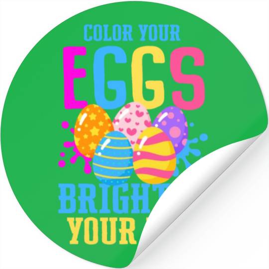 Easter Colorful Egg Dye Rabbit Egg Hunt Stickers