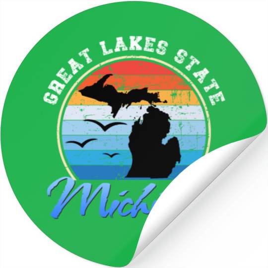 Michigan The Great Lakes State Stickers