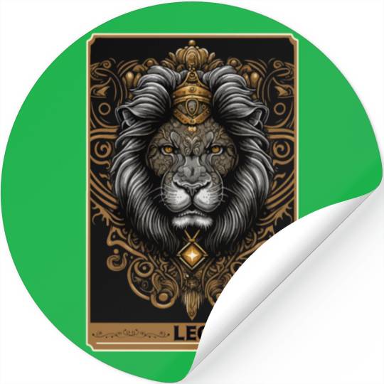 Lion Tarot Card Leo Zodiac Astrology Horoscope Wit Stickers