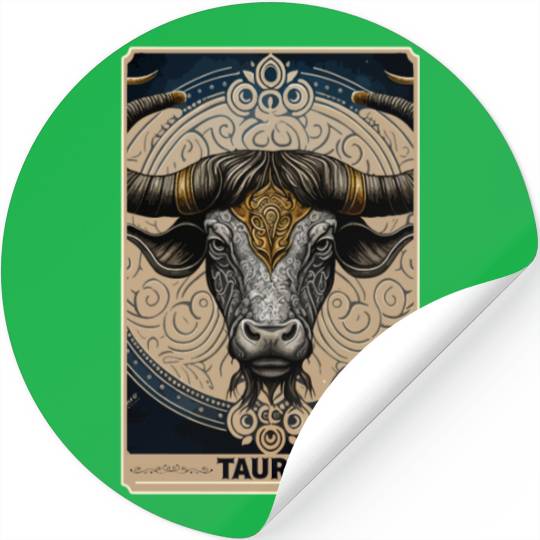 Taurus Astrology Starsign Zodiac Tarot Card Witch Stickers