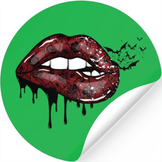 Gothic Red Lips Stickers