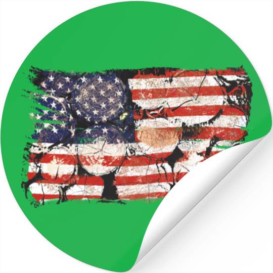 The Usa Flag Tree Trunks America Patriotism Stickers