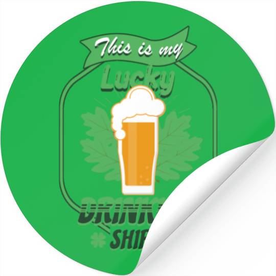 This Is My Lucky Drinking Stickers | Beer