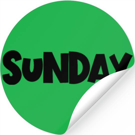 Sunday Day Of The Week Minimalist Funny Sunday Stickers