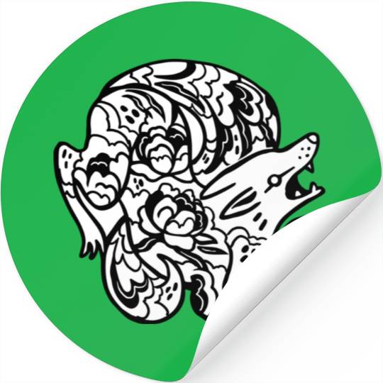 Flower Wolf Stickers