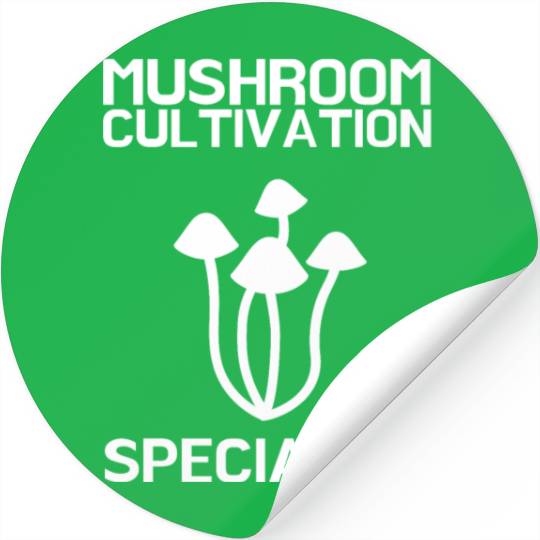 Mushroom Cultivation Farmer Stickers