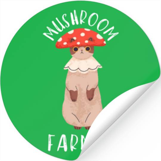 Mushroom Cultivation Farmer Stickers