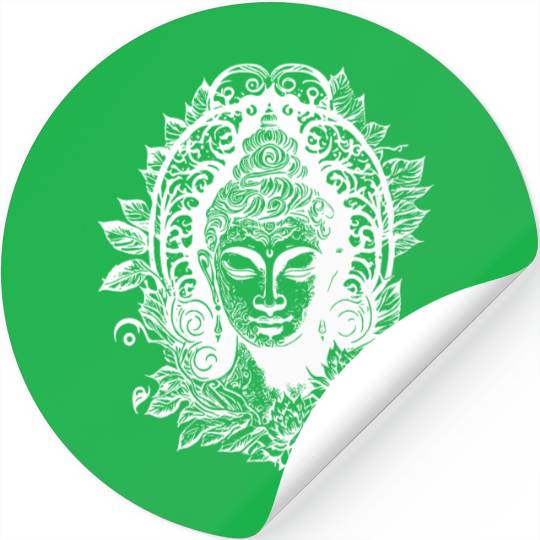 Meditating Buddha Enlightenment Portrait Stickers