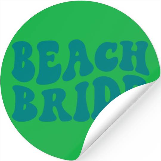 Beach Bride Teal Beach Theme Bachelorette Stickers