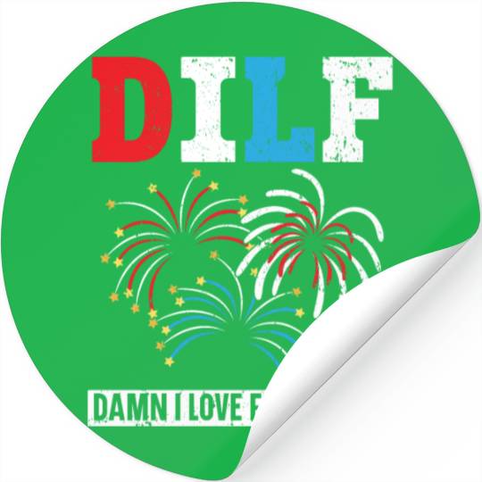 Damn I Love Fireworks America USA Flag 4th Of July Stickers