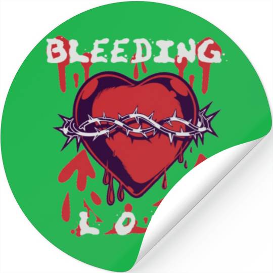Bleeding love, heart, broken, depressed, dark Stickers