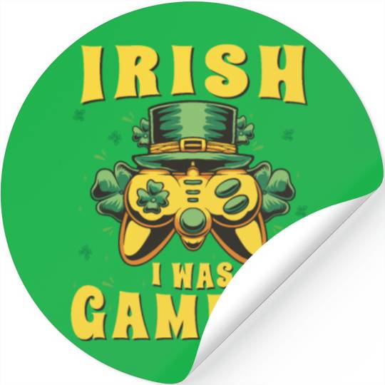 Video Game Controller, Irish I Was Gaming St Stickers