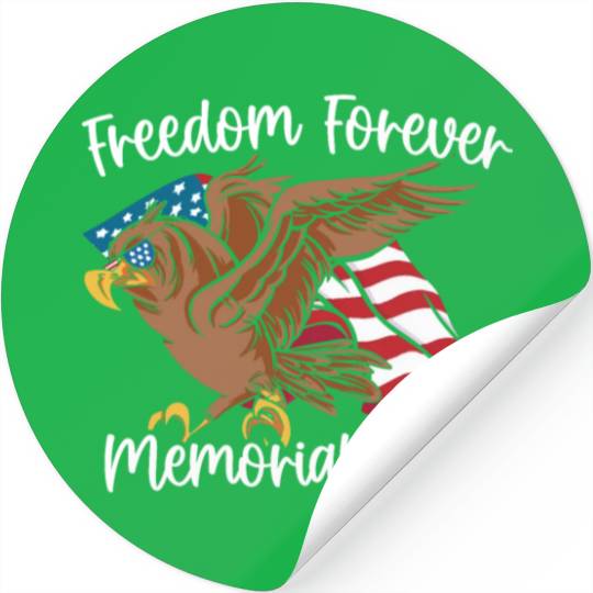 Patriotic Veteran USA Flag American Memorial Day Stickers
