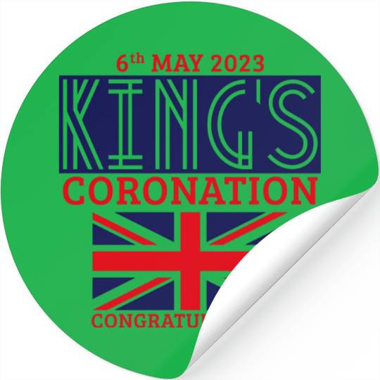 King’s Coronation, 6th May 2023 Congratulations, N Stickers