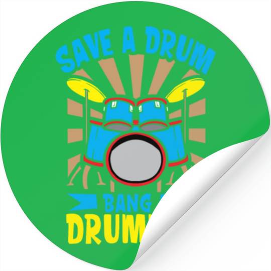 Drummer Drums Music Drum Set Drumming Stickers