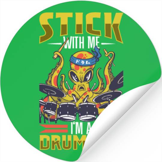 Drummer Drums Music Drum Set Drumming Stickers