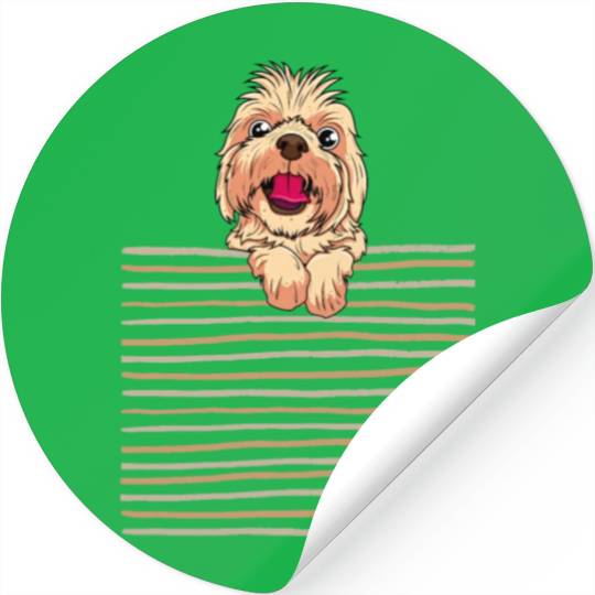 Happy Cheerful Puppy, Cartoon puppy dog Stickers
