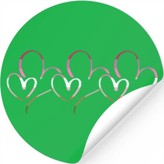 Lesbian Heart Pride Stickers