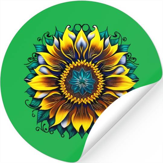 Beautiful Sunflower Flower Stickers