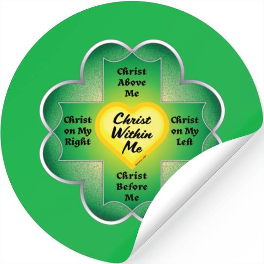 St Patrick's Breast Plate Shamrock Stickers