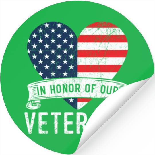 Patriotic Veteran USA Flag American Memorial Day Stickers